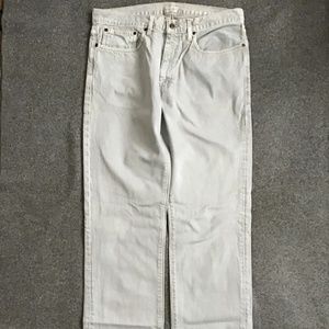 Men’s J.Crew Slim-fit garment-dyed five pocket pant denim jeans 33 x 34 grey